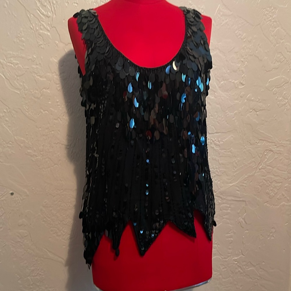 Vintage Silk and Sequin Shirt and Coat